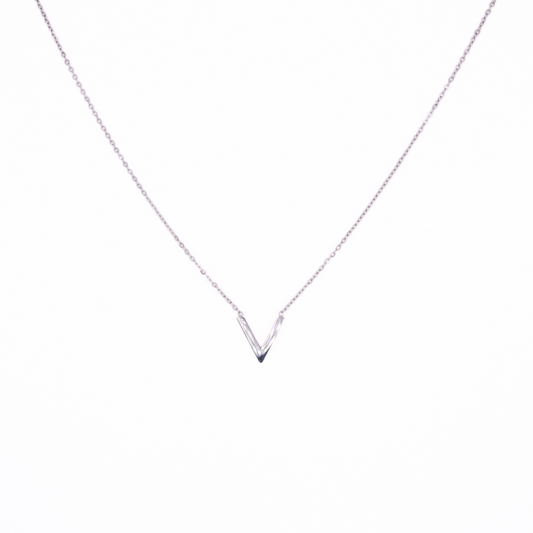 Valiant V Necklace - Silver