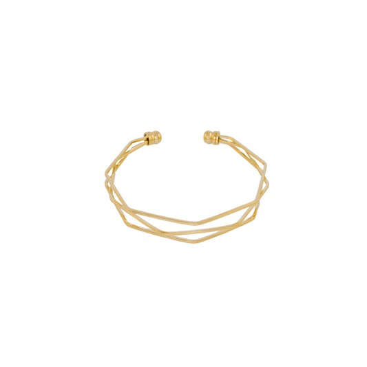 Geometric Glam Bracelet - Gold