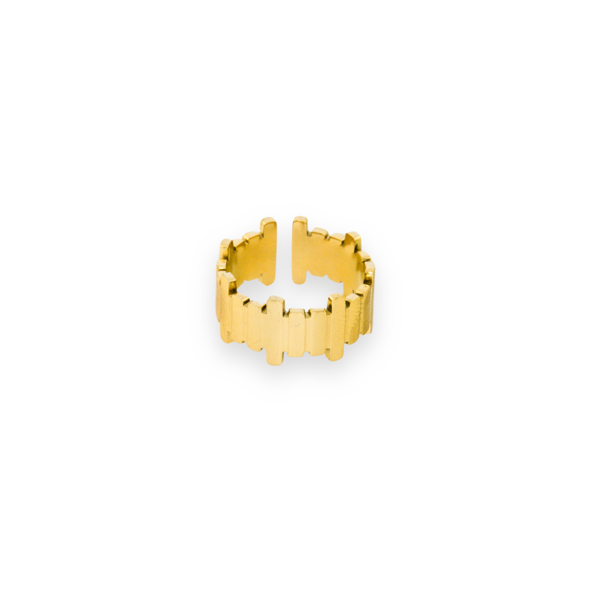 Bricks Ring - Gold