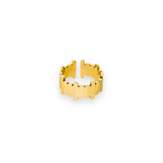 Bricks Ring - Gold